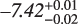 $\[-7.42_{-0.02}^{+0.01}\]$