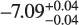 $\[-7.09_{-0.04}^{+0.04}\]$