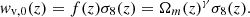 $$ {{{\mathit {w}}}_{\mathrm {v},0}}(z) = f(z) \sigma _8(z) = \Omega _m(z)^{\gamma } \sigma _8(z). $$