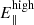 $ {E}_{\parallel}^{\mathrm{high}} $