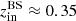 $ z_{\mathrm{in}}^{\mathrm{BS}} \approx 0.35 $