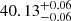 $ 40.13^{+0.06}_{-0.06} $