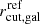 $ r_{\mathrm{cut, gal}}^{\mathrm{ref}} $