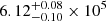 $ 6.12^{+0.08}_{-0.10} \times 10^{5} $