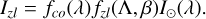 I_{zl} &= f_{co}(\lambda)f_{zl}(\Lambda, \beta)I_{\odot}(\lambda).