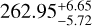 \[262.95_{ - 5.72}^{ + 6.65}\]