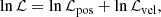 $$ \begin{aligned} \ln \mathcal{L} = \ln \mathcal{L} _{\rm pos} + \ln \mathcal{L} _{\rm vel}, \end{aligned} $$