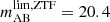 $ m_{\mathrm{AB}}^{\mathrm{lim,ZTF}} = 20.4 $