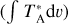 $(\smallint T_{\rm{A}}^*\;{\rm{d}}v)$