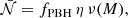 $$ \begin{aligned} \bar{\mathcal{N} } = f_{\rm PBH}\,\eta \, \nu (M), \end{aligned} $$