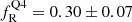 $ f_{\mathrm{R}}^{\mathrm{Q4}} = 0.30 \pm 0.07 $