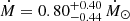 $ \dot{M} = 0.80^{+0.40}_{-0.44}\,\dot{M}_\odot $