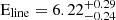 $ {\rm E_{line}=6.22_{-0.24}^{+0.29}} $