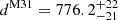 $ d^{\mathrm{M31}} = 776.2^{+22}_{-21} $