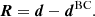 $$ \begin{aligned} \boldsymbol{R} = \boldsymbol{d}-\boldsymbol{d}^\mathrm{BC}. \end{aligned} $$