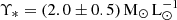 $ \Upsilon _* = (2.0\pm 0.5)\,{\mathrm {M}}_{\odot }\,{\mathrm {L}}_{\odot }^{-1} $