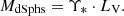 $$ M_{{\textrm {dSphs}}} = \Upsilon _* \cdot L_{{\textrm {V}}}. $$