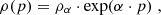 $$ \rho (p) = \rho _{\alpha } \cdot \exp (\alpha \cdot p)\; , $$