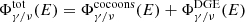 $ \Phi_{\gamma/\nu}^{\mathrm{tot}}(E) = \Phi_{\gamma/\nu}^{\mathrm{cocoons}}(E) + \Phi_{\gamma/\nu}^{\mathrm{DGE}}(E) $