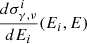$ \frac{d\sigma^{i}_{\gamma, \nu}}{dE_i}(E_i,E) $