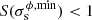 $ S(\sigma_{\mathrm{s}}^{\mathrm{\phi,min}}) < 1 $