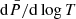 $ \mathrm{d}\bar P/\mathrm{d}\log T $