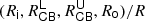 $ (R_{\mathsf{i}},R^{\mathsf{L}}_{\mathsf{CB}},R^{\mathsf{U}}_{\mathsf{CB}},R_{\mathsf{o}})/R $