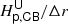 $ H^{\mathsf{U}}_{\mathsf{p,CB}}/\Delta r $