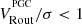 $ V^{^{\mathrm{PGC}}}_{\mathrm{Rout}}/\sigma < 1 $