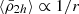 $ \langle\bar{\rho}_{2h}\rangle\propto1/r $