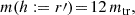 $$ \begin{aligned} m(h:=r\prime )\!=\!{1}{2}\,m_{\rm tr}, \end{aligned} $$