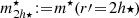 $ m_{2h{\star}}^{\star}\!:=\!m^{\star}(r{\prime}\!=\!2h{\star}) $