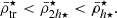 $$ \begin{aligned} \bar{\rho }^{\star }_{\rm tr} <\bar{\rho }^{\star }_{2h\star } < \bar{\rho }^{\star }_{h\star }. \end{aligned} $$