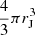 $ \frac{4}{3}\pi r_{\mathrm{J}}^3 $
