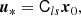 $$ \begin{aligned} \boldsymbol{u}_*&= \mathsf C _{ls} \boldsymbol{x}_0, \end{aligned} $$