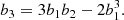 $$ \begin{aligned} b_3&= 3 b_1 b_2 - 2 b_1^3 . \end{aligned} $$