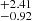 $ ^{+2.41}_{-0.92} $