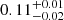 $ 0.11_{-0.02}^{+0.01} $