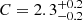 $ C = 2.3_{-0.2}^{+0.2} $