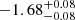 $ -1.68_{-0.08}^{+0.08} $