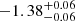$ -1.38_{-0.06}^{+0.06} $