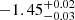 $ -1.45_{-0.03}^{+0.02} $