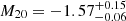 $ M_{20} = -1.57_{-0.06}^{+0.15} $