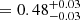 $ = 0.48_{-0.03}^{+0.03} $