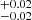 $ {}^{+0.02}_{-0.02} $