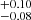 $ {}^{+0.10}_{-0.08} $