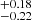 $ {}^{+0.18}_{-0.22} $