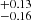 $ {}^{+0.13}_{-0.16} $