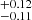 $ {}^{+0.12}_{-0.11} $