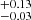 $ {}^{+0.13}_{-0.03} $